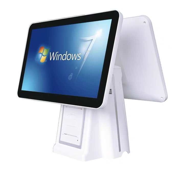 All-in-one cash register printing and payment touch screen high-end single and double screen windows system for restaurants, hotels and supermarkets