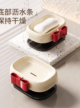 肥皂盒2025新款家用带盖双层高颜值香皂盒沥水学生宿舍香皂盒子