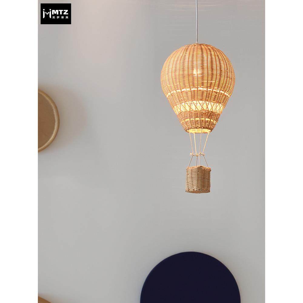 热气球吊灯婚庆装饰简约酒店民别墅餐厅游乐场儿童房床头藤编吊灯,淘宝优惠券,粉丝福利购,淘宝优惠卷