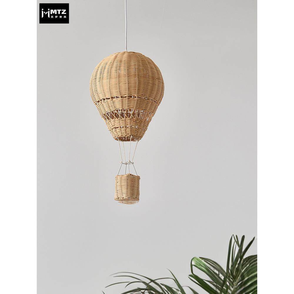 热气球吊灯婚庆装饰简约酒店民别墅餐厅游乐场儿童房床头藤编吊灯,淘宝优惠券,粉丝福利购,淘宝优惠卷