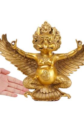 杨铜记 铜雷震子 黄铜大鹏金翅鸟佛像家居工艺品 大鹏鸟 雷公