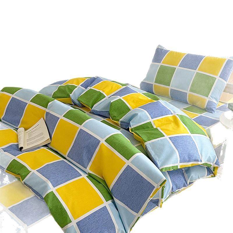 开学被子六件套全棉格子学生宿舍上下铺三件套多件套纯棉床上用品,淘宝优惠券,粉丝福利购,淘宝优惠卷