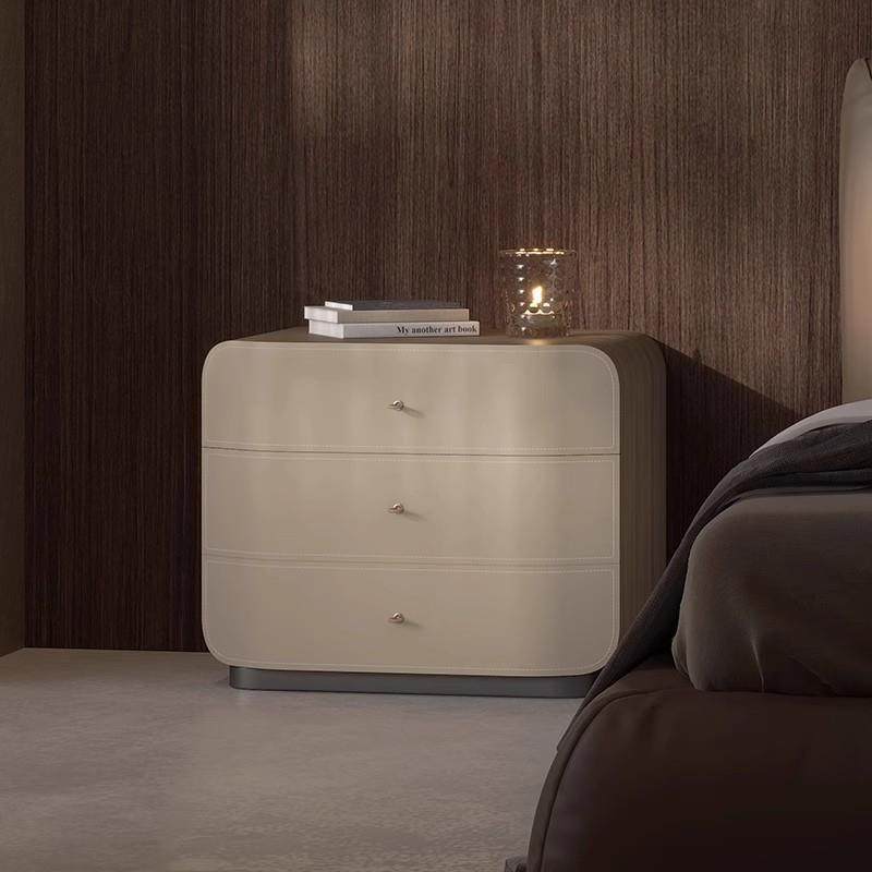 2025新款家用意式极简轻奢床头柜卧室收纳柜斗柜马鞍皮置物柜矮柜,淘宝优惠券,粉丝福利购,淘宝优惠卷