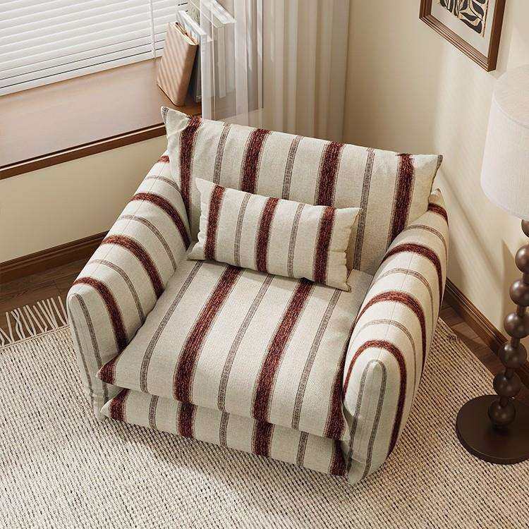 中古风单人沙发椅慵懒法式复古客厅阳台休闲设计师懒人沙发,淘宝优惠券,粉丝福利购,淘宝优惠卷