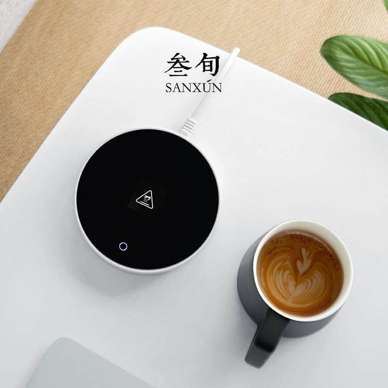 叁旬电热恒温杯垫加热器办公室泡茶杯触控保温55度底座陶瓷马克杯,淘宝优惠券,粉丝福利购,淘宝优惠卷