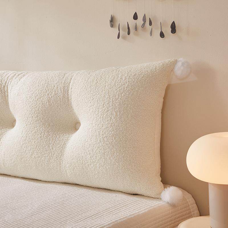 简约ins风泰迪绒靠背家用沙发靠枕床上床头榻榻米护腰靠垫可拆洗,淘宝优惠券,粉丝福利购,淘宝优惠卷