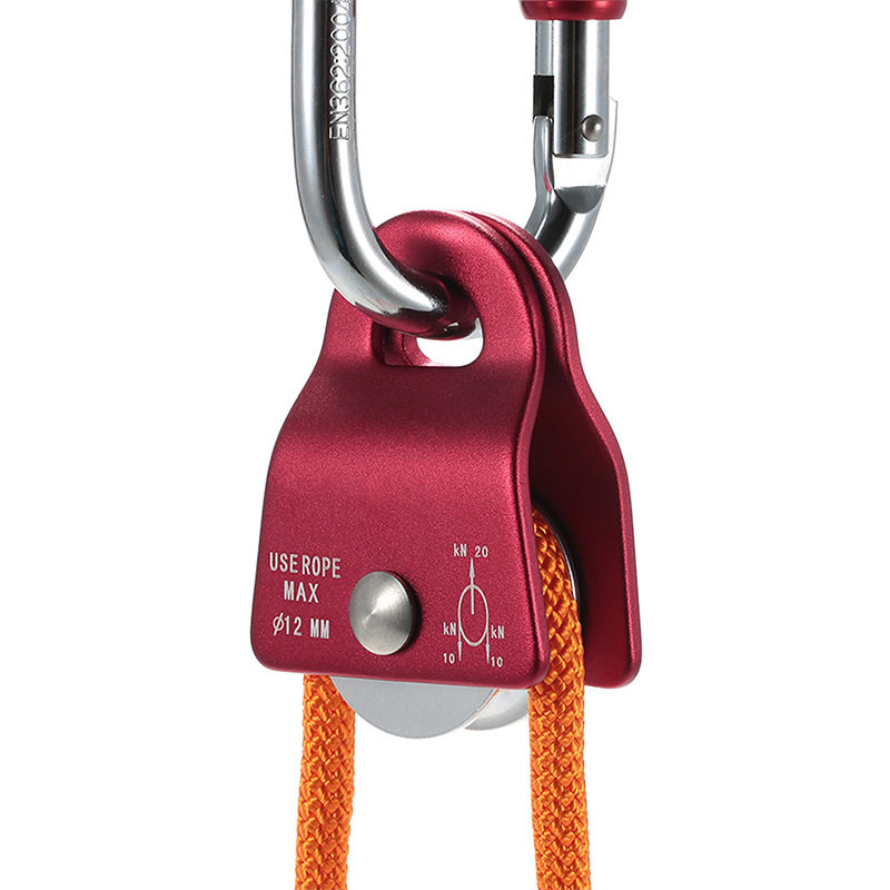 跨境速降滑轮登山攀岩活动滑轮拉力轮侧板铝滑轮吊装滑轮钢锁装备,淘宝优惠券,粉丝福利购,淘宝优惠卷