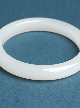 欧说珠宝天然和田白玉手镯