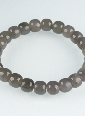 欧说珠宝国风烟紫料苹果珠手串