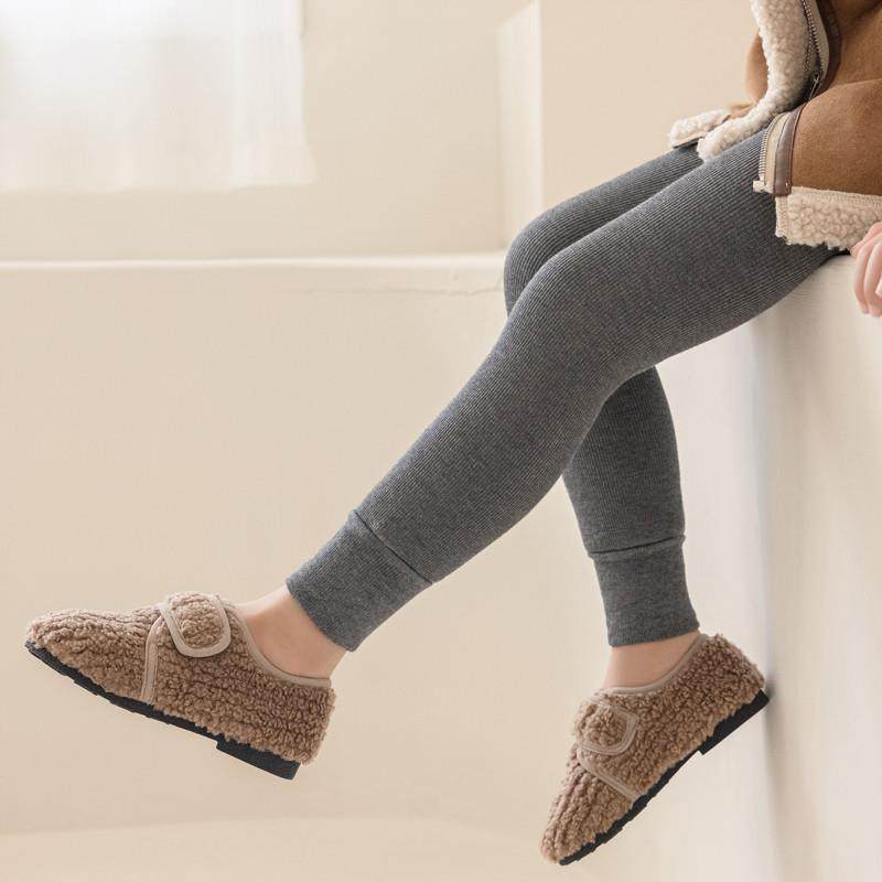 儿童打底裤加绒加厚秋冬季女童灰色九分裤不连脚外穿一体绒保暖裤,淘宝优惠券,粉丝福利购,淘宝优惠卷