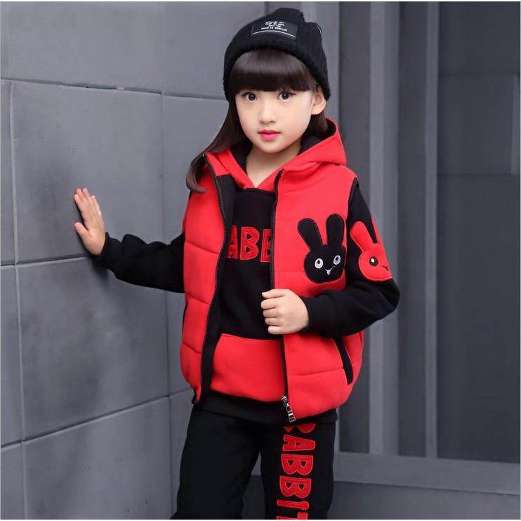 2026新款韩版童装加绒儿童冬季加厚大童卫衣冬装运动女童三件,淘宝优惠券,粉丝福利购,淘宝优惠卷