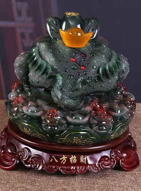 家居金蟾摆件仿玉前台装饰品风水乔迁开业商务客厅酒柜工艺品发财
