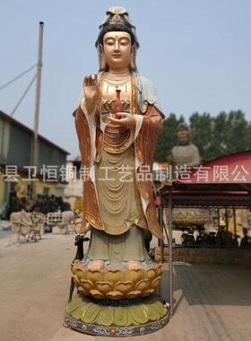 铸铜玄天上帝站像铜佛像纯铜玄武祖师坐像摆件真武大帝寺庙雕塑