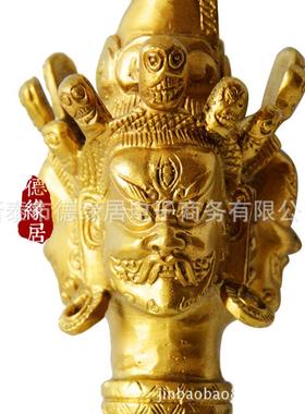 金刚杵铜羯磨杵马头杵金刚橛降魔杵家居摆件