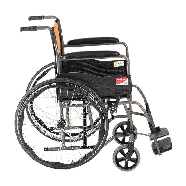 鱼跃手动轮椅车H050型家用全钢管加固可折叠便携免充气式后轮轮椅,淘宝优惠券,粉丝福利购,淘宝优惠卷