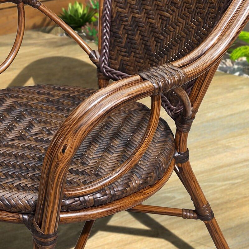 紫叶(ziye)椅子阳台小藤椅藤编椅子单人喝茶仿竹縢椅老人高靠背,淘宝优惠券,粉丝福利购,淘宝优惠卷