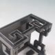 Purple sandalwood square solid wood bonsai vase antique flower table teapot ornaments jade wood carving mahogany base