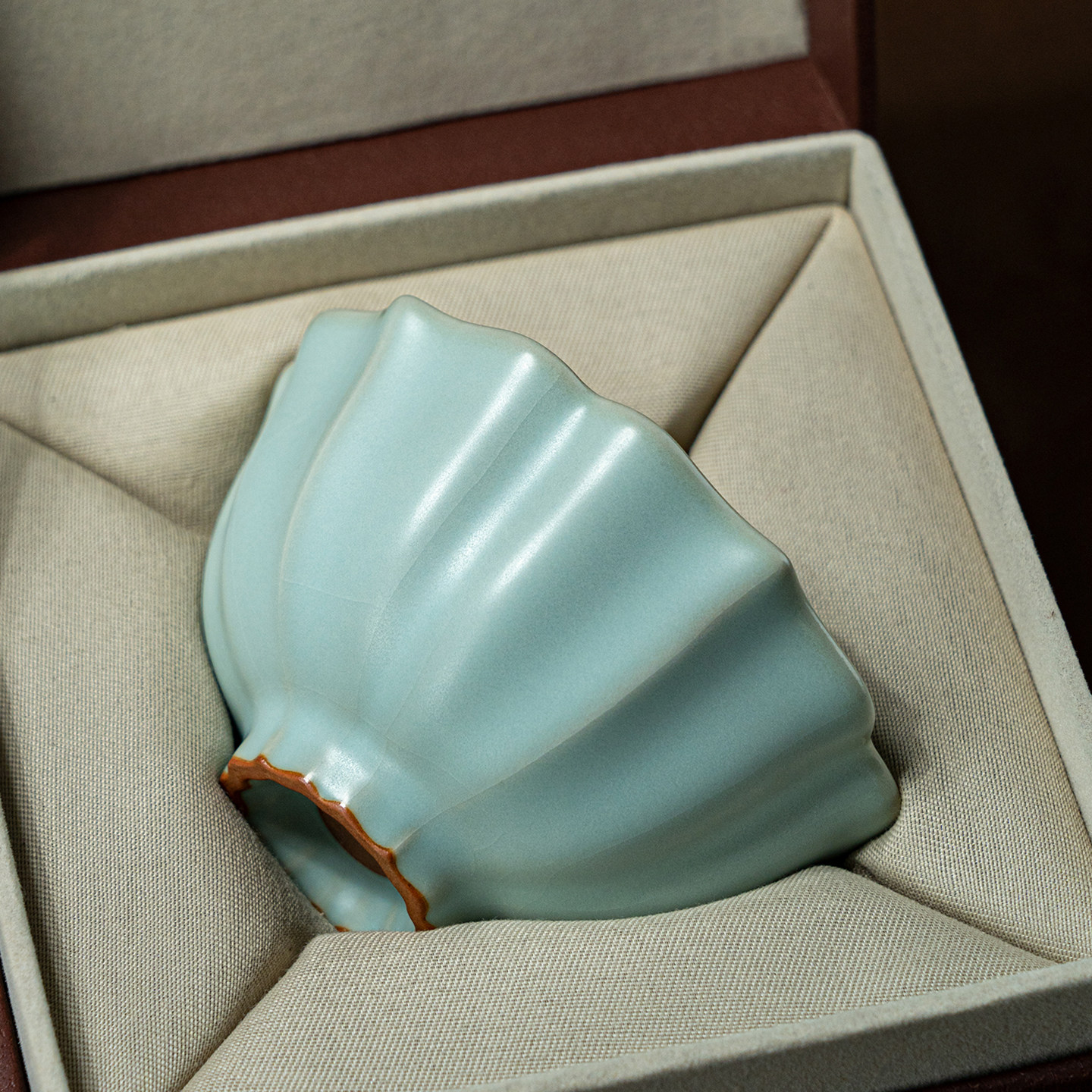 青澹汝窑茶杯主人杯单杯荷瓣杯陶瓷品茗杯茶盏景德镇汝瓷功夫茶具,淘宝优惠券,粉丝福利购,淘宝优惠卷