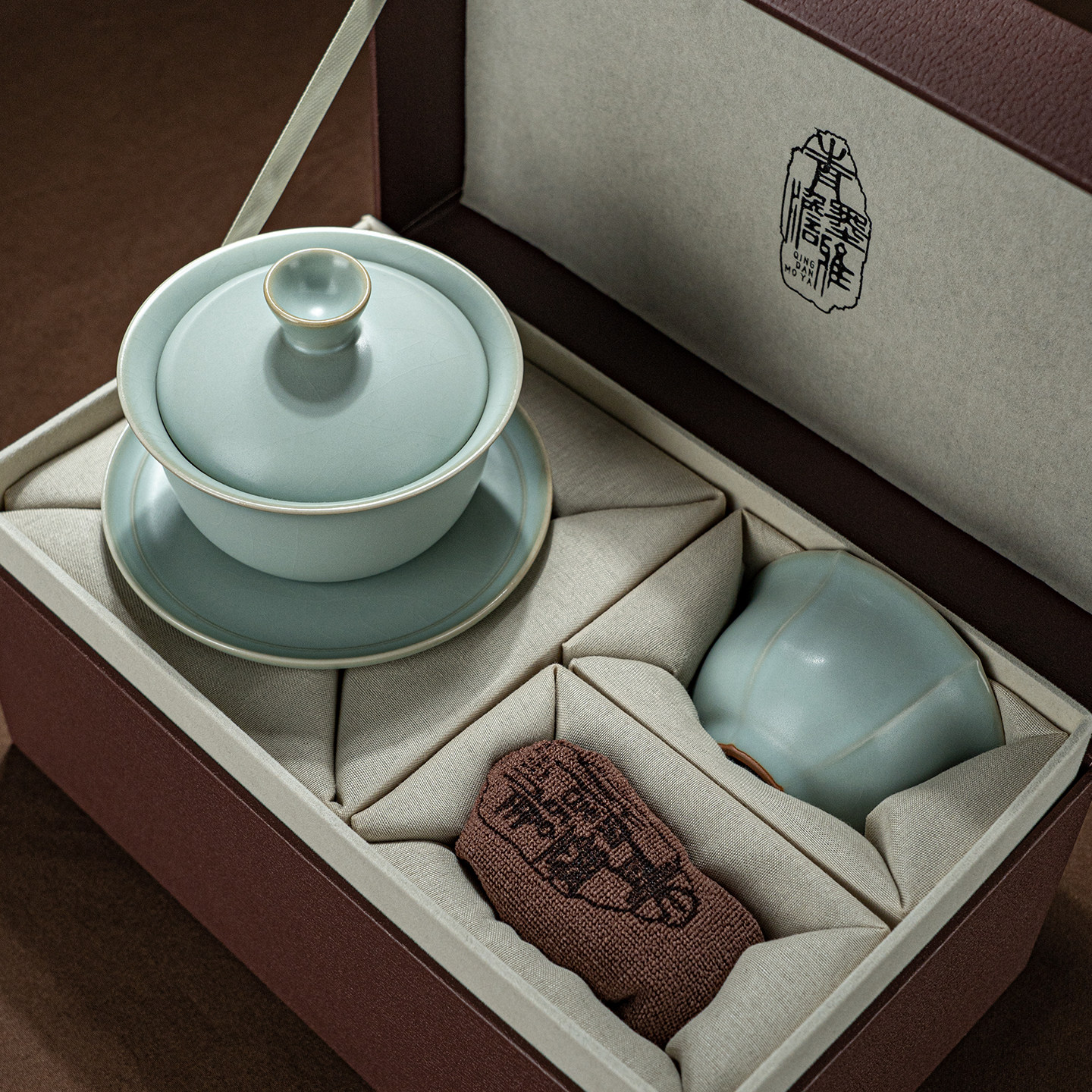 汝窑三才盖碗套装泡茶碗茶杯组合装景德镇陶瓷功夫茶具青瓷礼盒装,淘宝优惠券,粉丝福利购,淘宝优惠卷