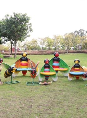 户外仿真蜜蜂雕塑幼儿园林景区庭院卡通动物昆虫装饰景观摆件小品