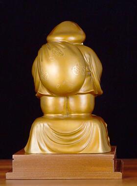 纯黄铜单面大黑天摆件用品家居客厅办公室装饰摆件家居用品