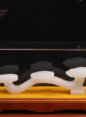 天然玉石摆件龙长凤玉石如意高档办公室客厅书房摆件摆件乔迁礼品