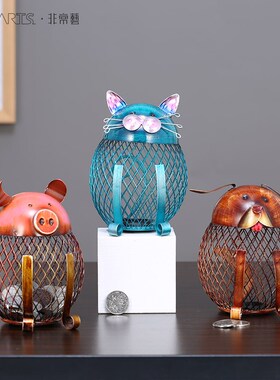猫头鹰钱罐工艺品创意家居摆件欧式动物猫头鹰储蓄罐儿童礼品