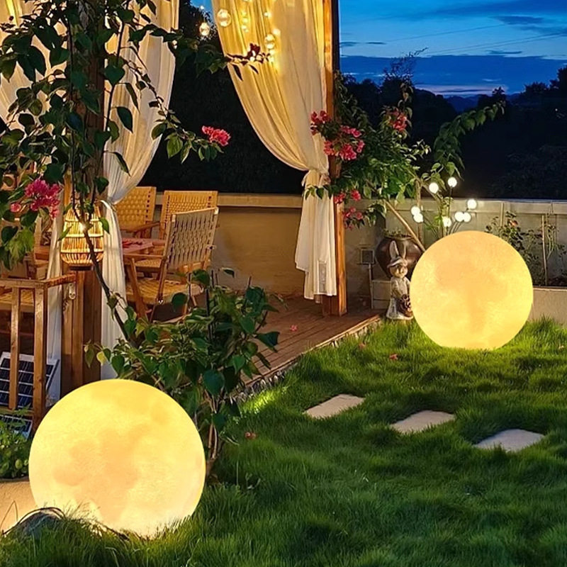 跨境滚塑PE月球灯别墅公园亮化落地草坪灯创意庭院氛围LED景观灯,淘宝优惠券,粉丝福利购,淘宝优惠卷