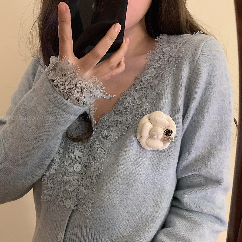 法式小香风山茶花胸针女时尚高级感气质大衣外套别针毛衣秋冬轻奢,淘宝优惠券,粉丝福利购,淘宝优惠卷