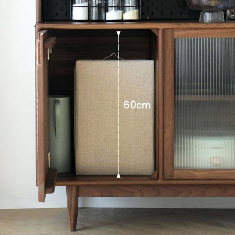 北欧黑胡桃木一体高柜餐边柜 现代简约日式原木樱桃木,淘宝优惠券,粉丝福利购,淘宝优惠卷