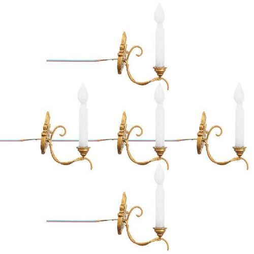 5pcs Mini House Wall Lamps Mini Landscape Lights Sand Table - 图0