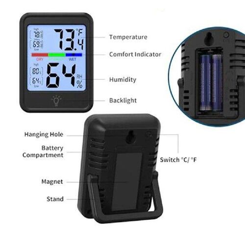 Home Decor Digital Temperature Humidity Meter Backlit - 图3