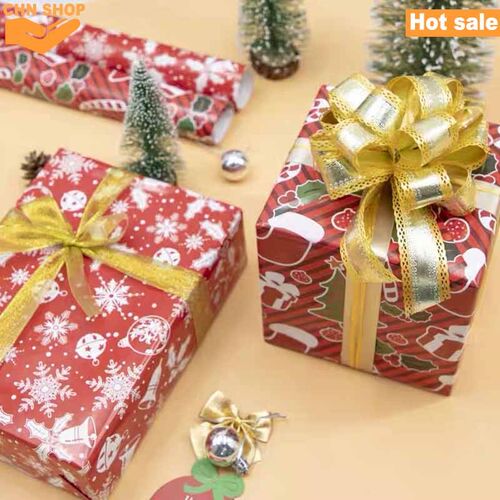 10pcs Christmas wrapping paper Gift packing paper wrapper - 图1