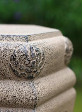 现代简约花盆花架摆件户外花园石凳子中式园林庭院布置装饰工艺品