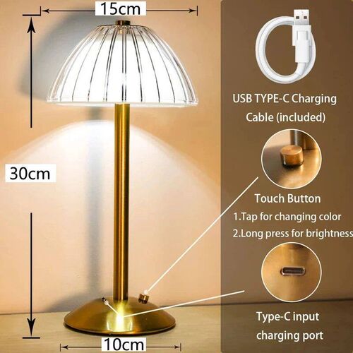 Table Lamp LED Touch Sensor Desktop Night Light Rechargeable - 图1