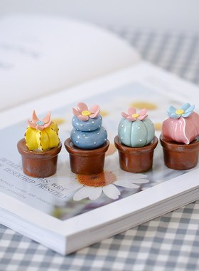 原来是泥多肉仙人掌摆件陶瓷办公室电脑桌面创意家居装饰小摆设