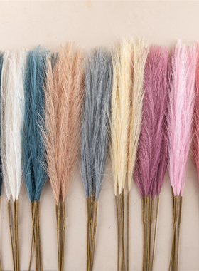 10Pcs Artificial Flower Pampas Grass Fake Plant Reed Wedding