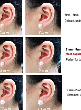 Natural Freshwater Pearl Stud Earrings Real 925 Sterling Sli