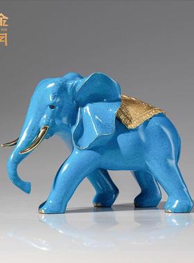 铜金岁月富贵吉祥黄铜大象摆件象玄关办公室乔迁开业礼品家居装饰