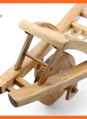 手工实木鸡公车手推车小号儿童道具木制复古榫卯中式摆件