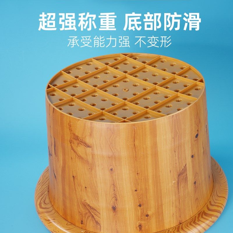 仿木纹泡脚桶耐摔牛筋洗脚盆足浴按摩店塑料桶家用加厚加深足疗桶,淘宝优惠券,粉丝福利购,淘宝优惠卷