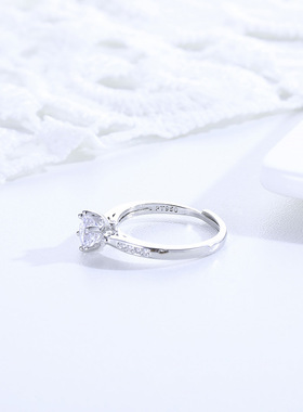 Romantic Princess One Carat Moissanite Ring Female Live Adju