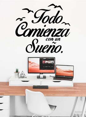 NEW Spanish Sentences Wall ers Vinyl Decal For Room Decorati