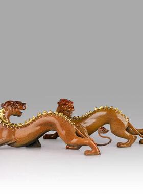 铜金岁月鸿运貔貅黄铜摆件祥瑞貔貅公司开业店铺开张祝贺彩铜礼品