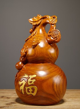 花梨木雕葫芦摆件实木葫芦家居客厅玄关办公室装饰工艺品红木礼品