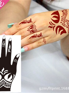 Indian henna tattoo template semi permanent tattoo hand pain