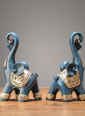 创意大象摆件家居装饰品办公室客厅电视柜酒柜摆设开业乔迁礼