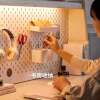 Perforated board accessories Genji wood sideboard two black wood hook storage box kitchen hanging storage rack