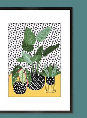 Nordic Poster Indoor Cute Plant Canvas Painting Wall Art Pri
