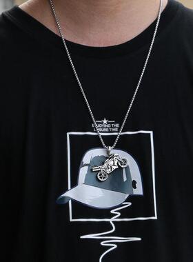 Vintage+Punk+Cool+Motorcycle+Pendant+Mens+Stainless+Steel